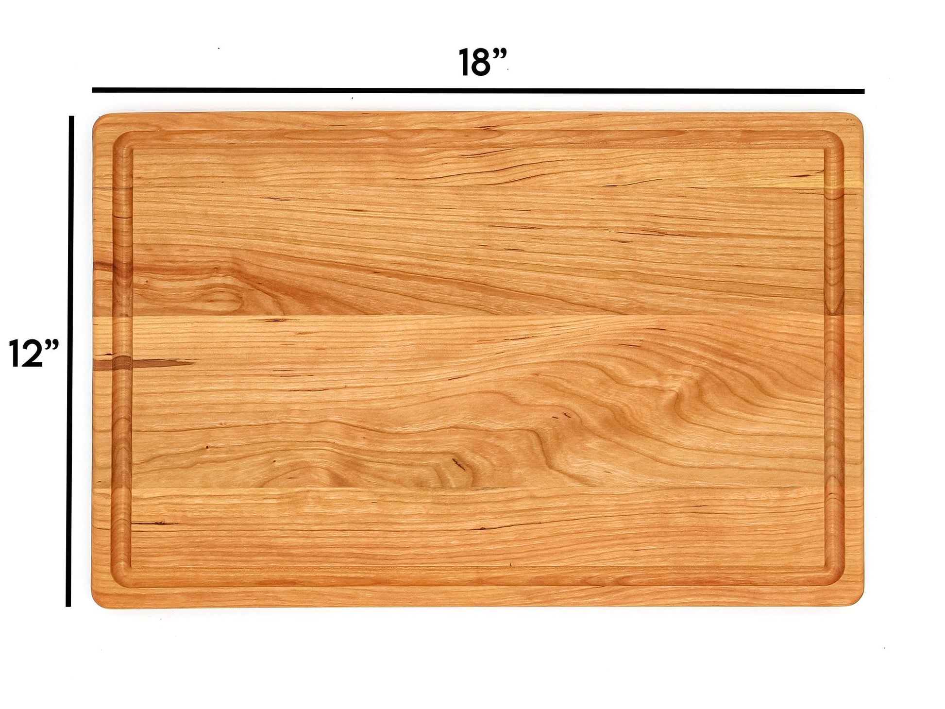Large Cherry Wood Cutting Board With Juice Groove-6