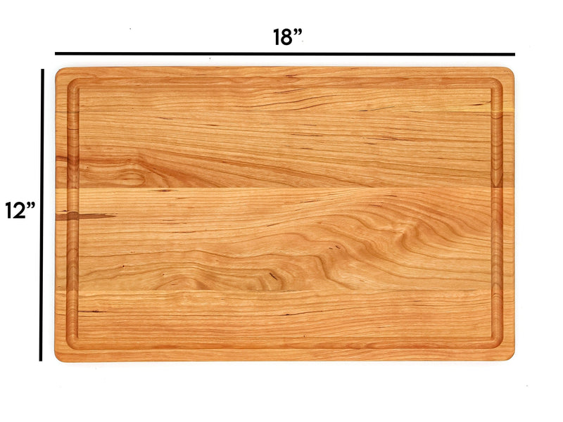 Large Cherry Wood Cutting Board With Juice Groove-zoom-