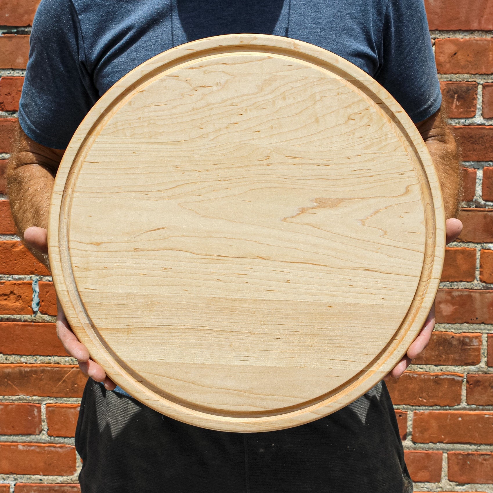 Large Walnut Round Cheese Board