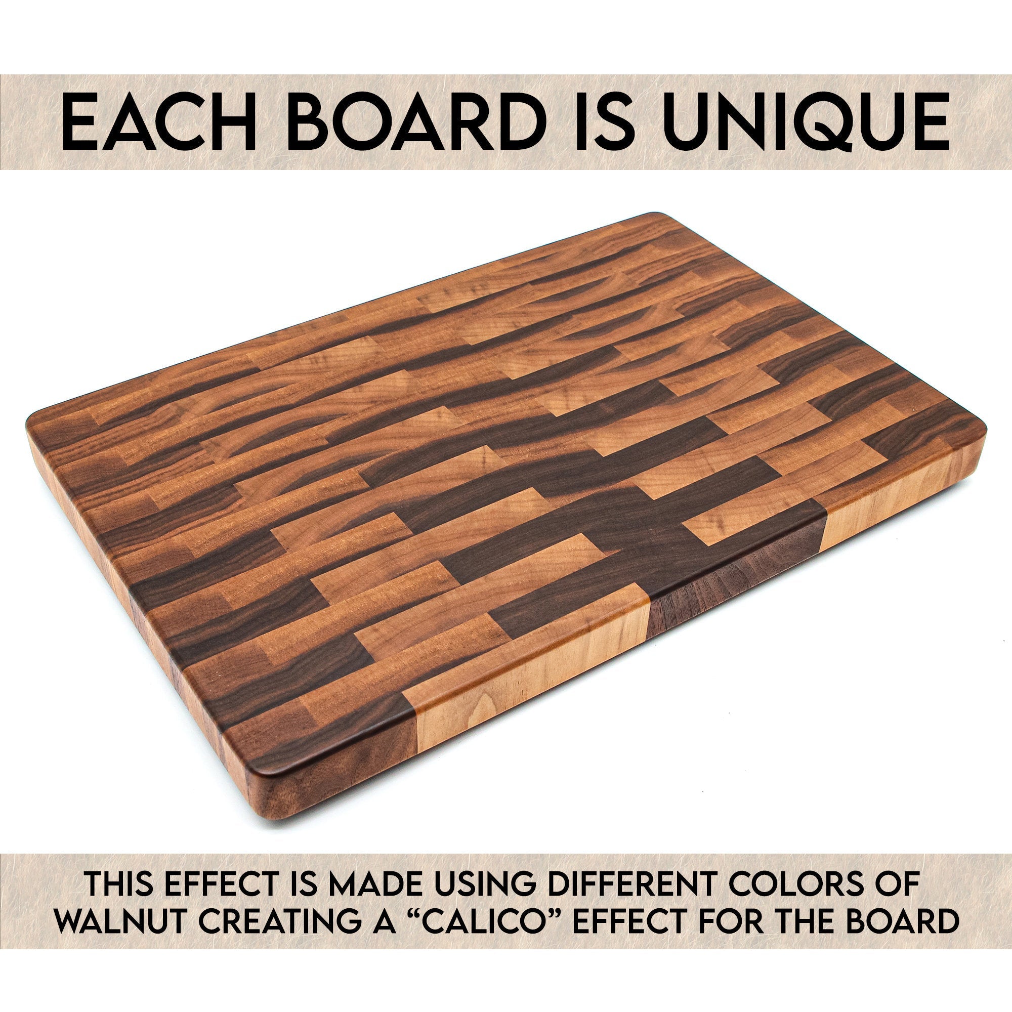 Large End Grain Calico Walnut Butcher Block with Rubber Feet-zoom-4