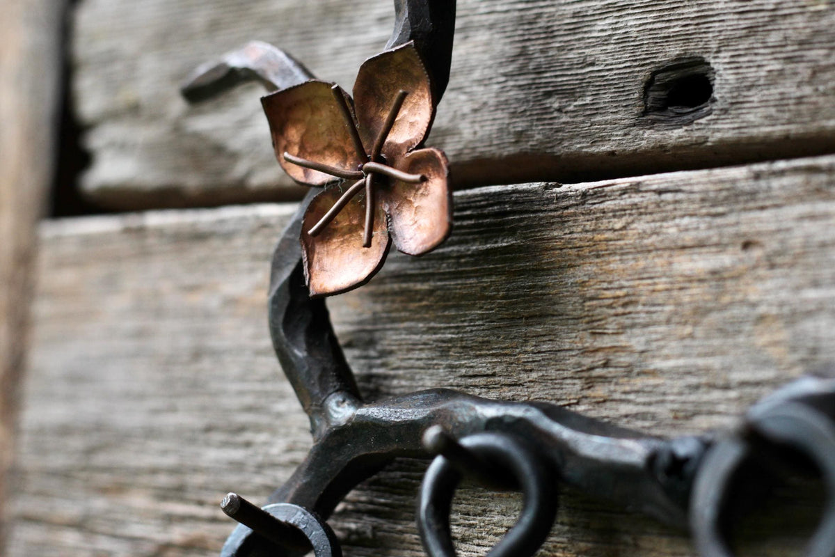 Hand Forged Copper Measuring Spoon Set | Steel & Copper Kitchen Utensils-zoom-5