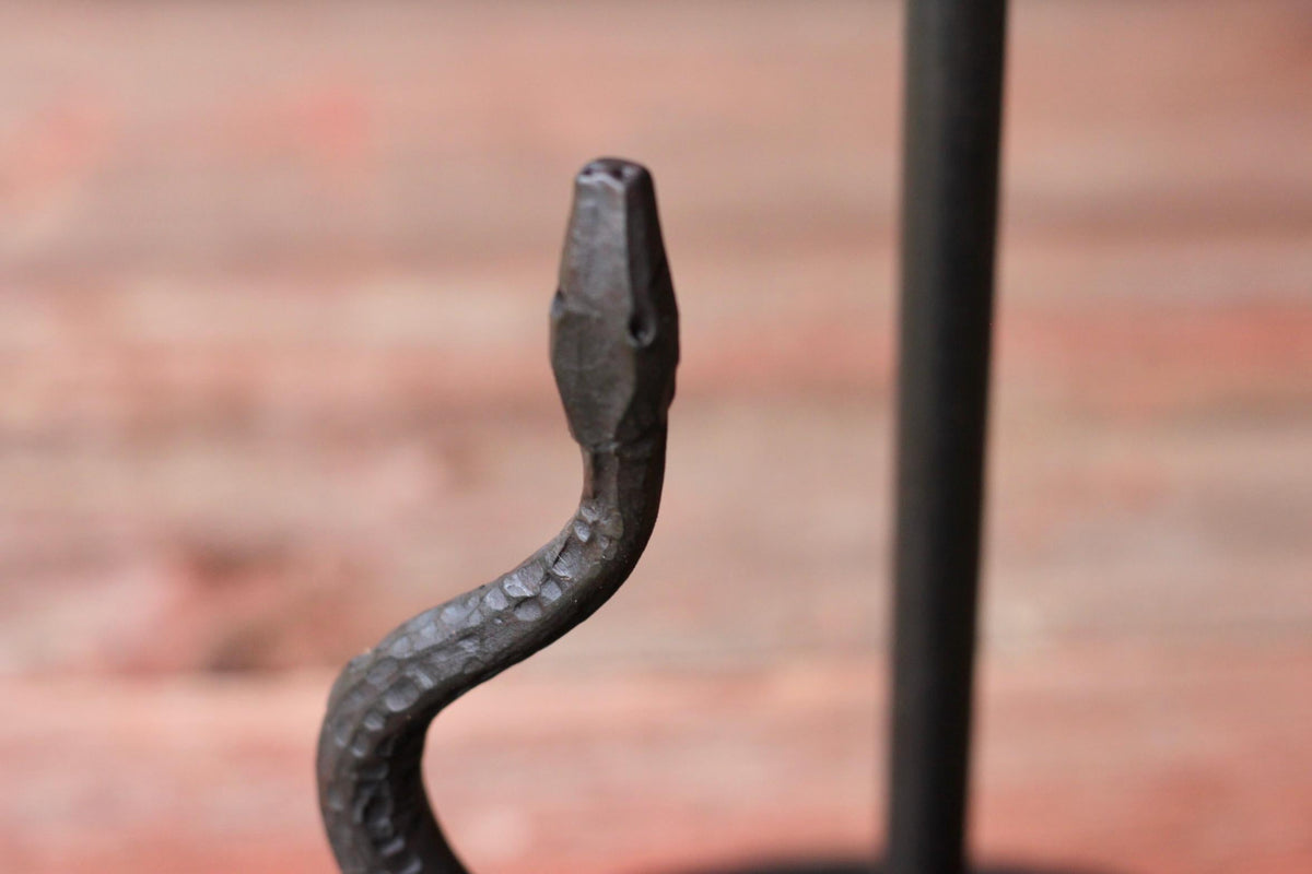 Hand Forged Rattlesnake Paper Towel Holder | Metal Kitchen Stand-zoom-4