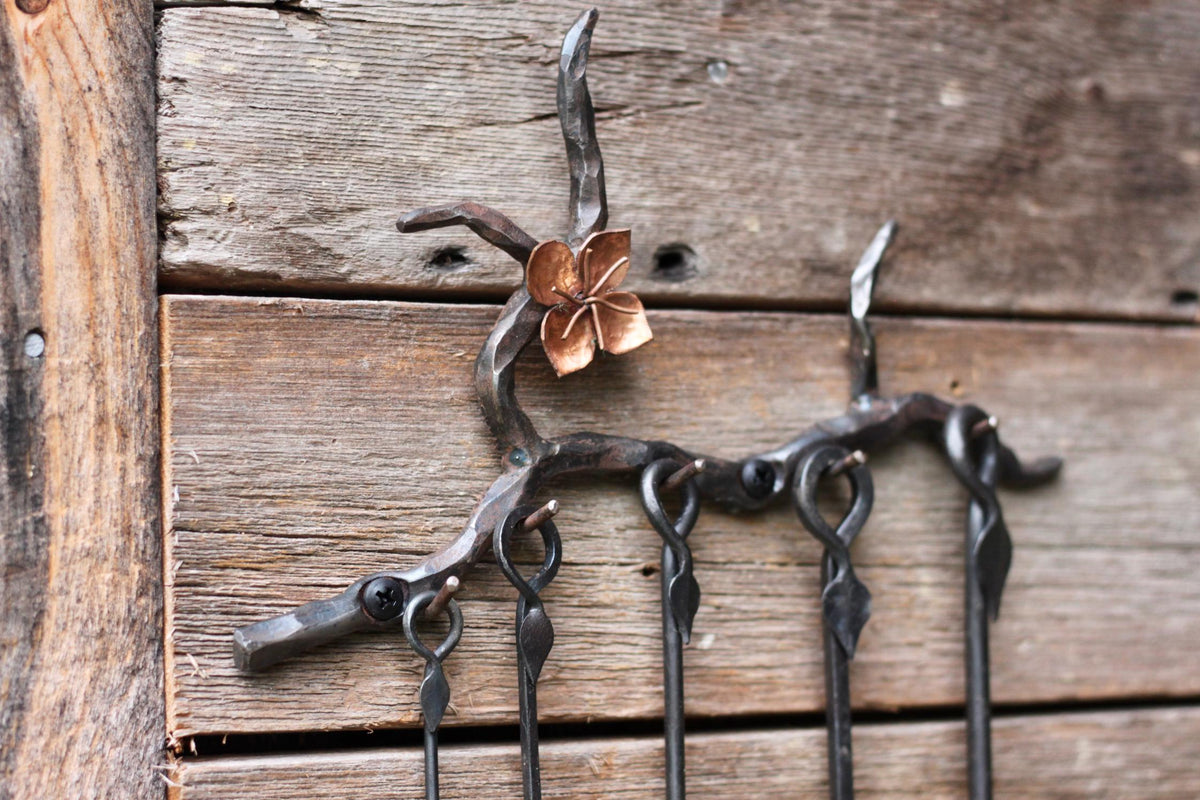 Hand Forged Copper Measuring Spoon Set | Steel & Copper Kitchen Utensils-zoom-6