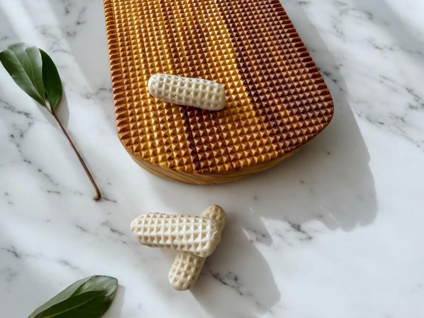 Olive Wood Chevron Gnocchi Board