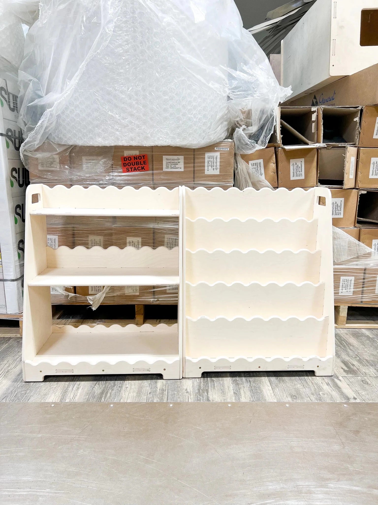 Lori | Scalloped Bookshelf + Toy Shelf Set - Aware House