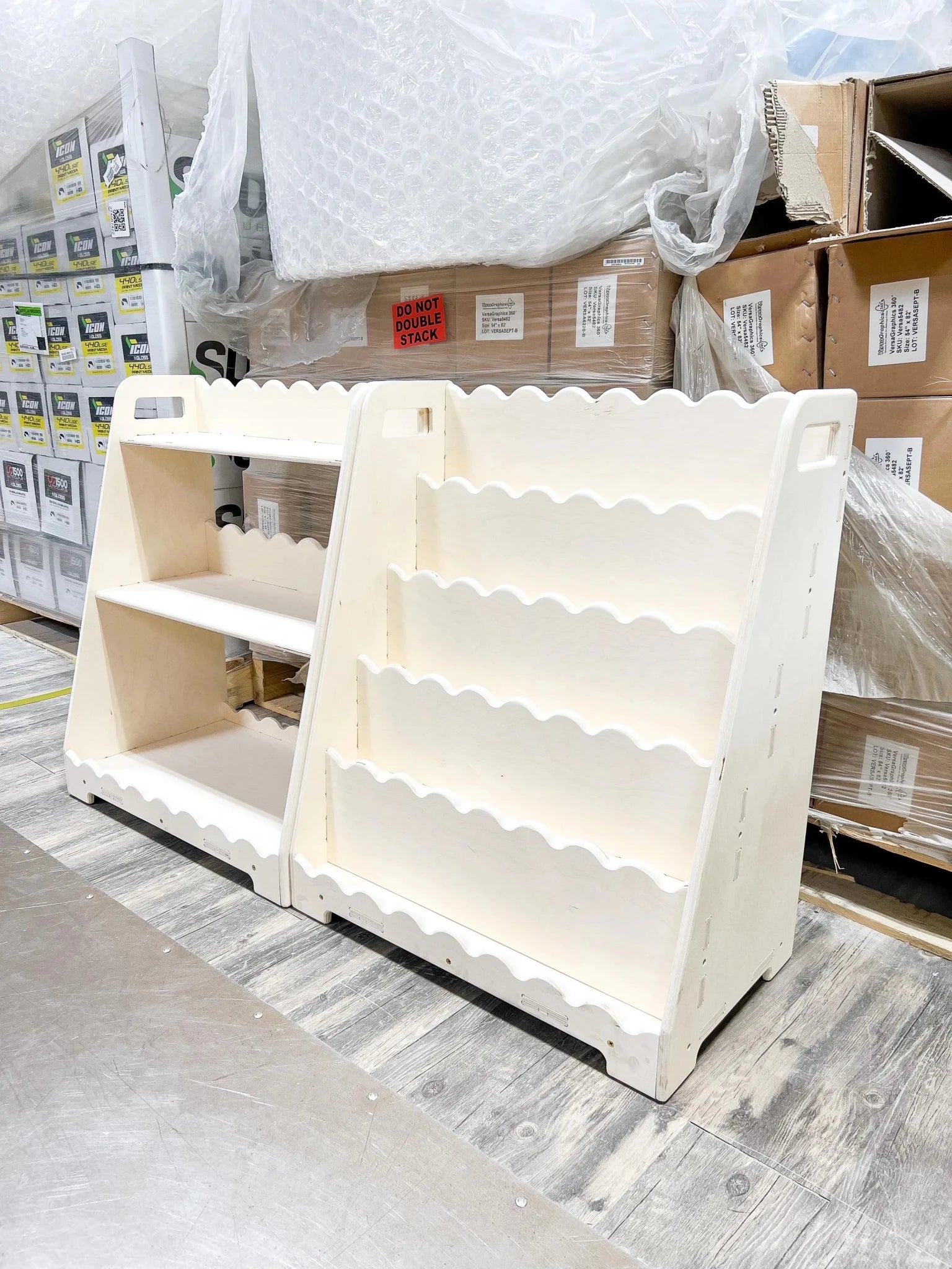 Lori | Scalloped Bookshelf + Toy Shelf Set - Aware House