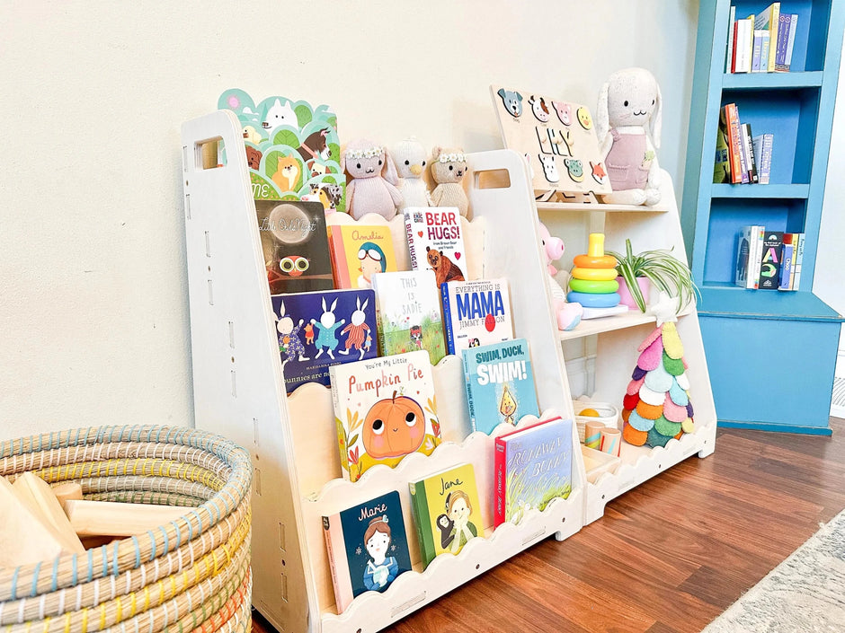 Lori | Scalloped Bookshelf + Toy Shelf Set - Aware House