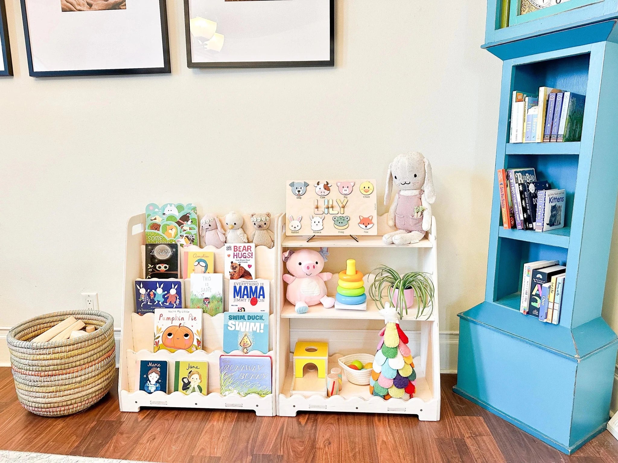 Lori | Scalloped Bookshelf + Toy Shelf Set - Aware House