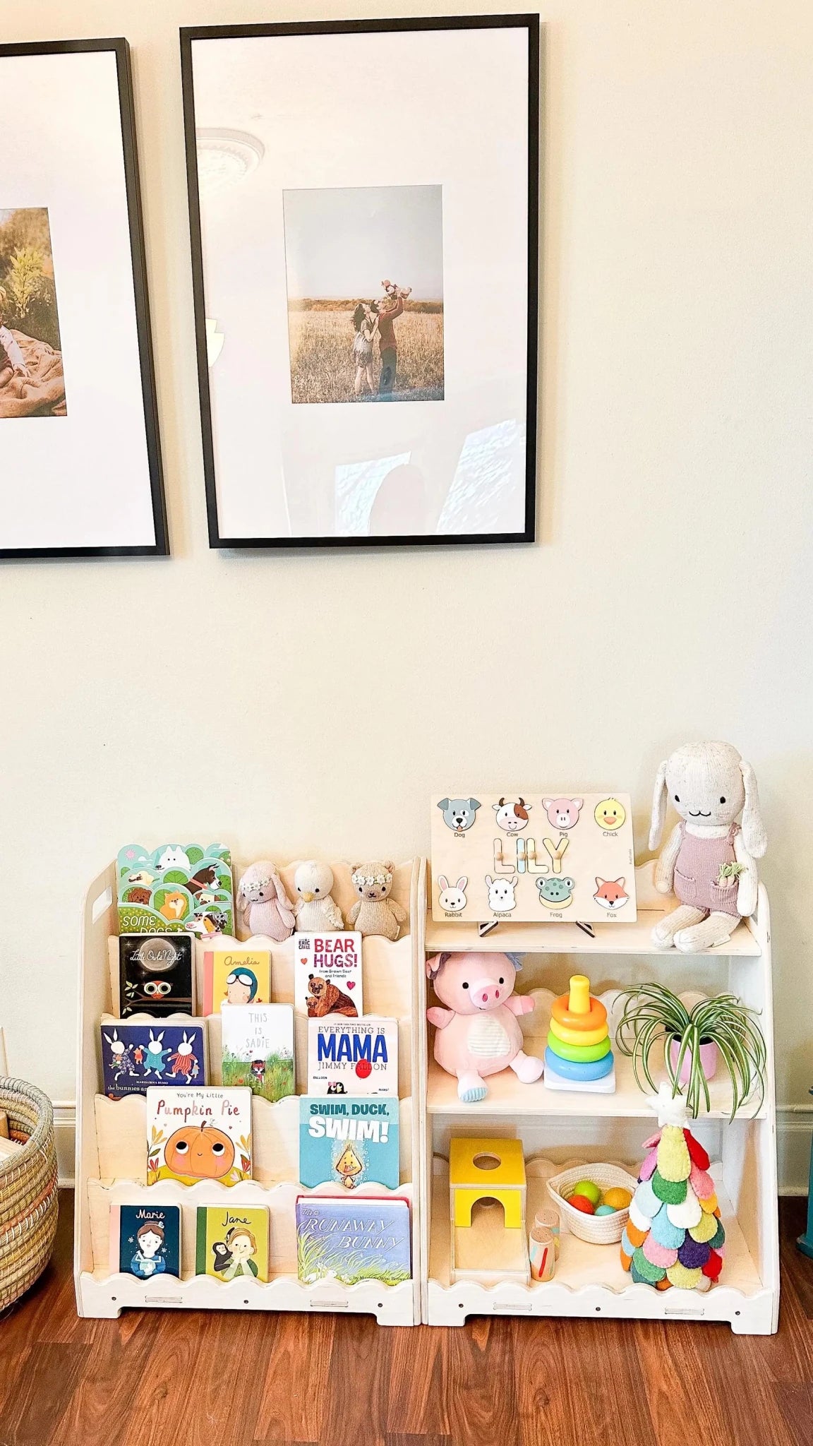 Lori | Scalloped Bookshelf + Toy Shelf Set - Aware House