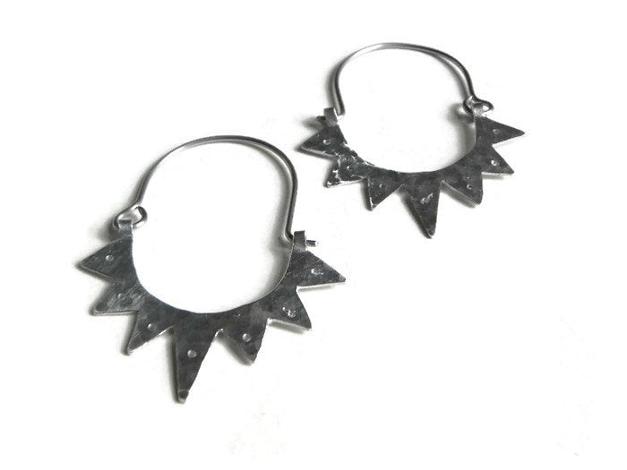 Sun Hoop Earrings-7