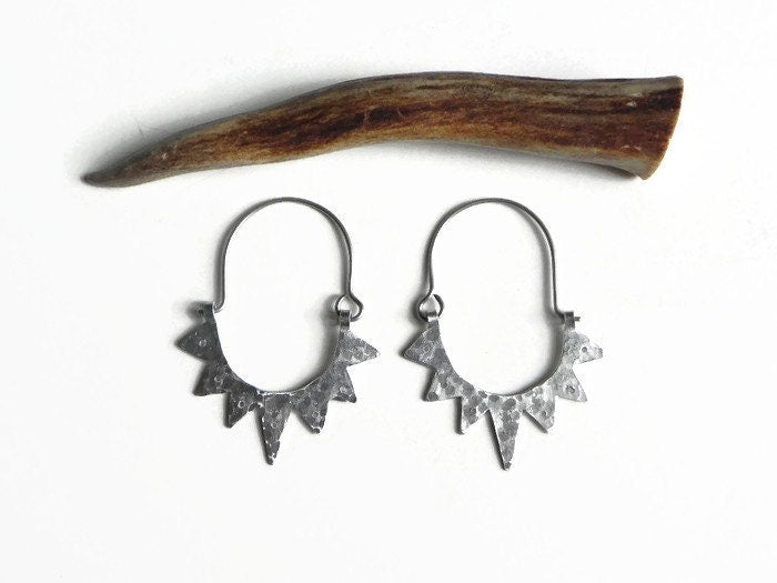 Sun Hoop Earrings-zoom-