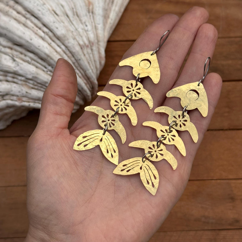 Fish Bone Earrings-zoom-