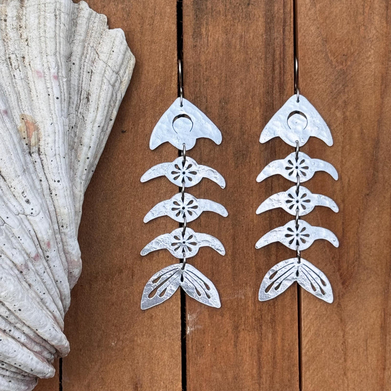 Fish Bone Earrings-zoom-