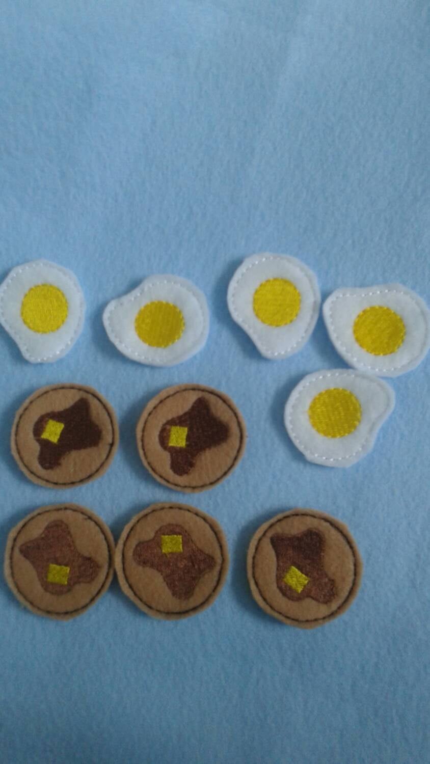 Pancake Tic Tac Toe Game | Felt Breakfast Play Set - Aware House - Linda's Krafty Kreations - 
