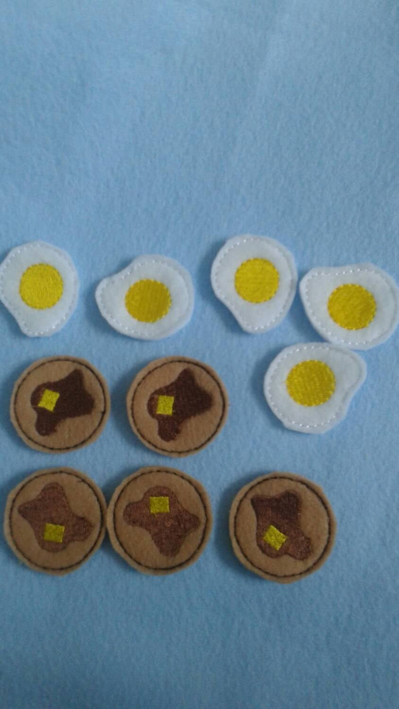 Pancake Tic Tac Toe Game | Felt Breakfast Play Set-zoom-