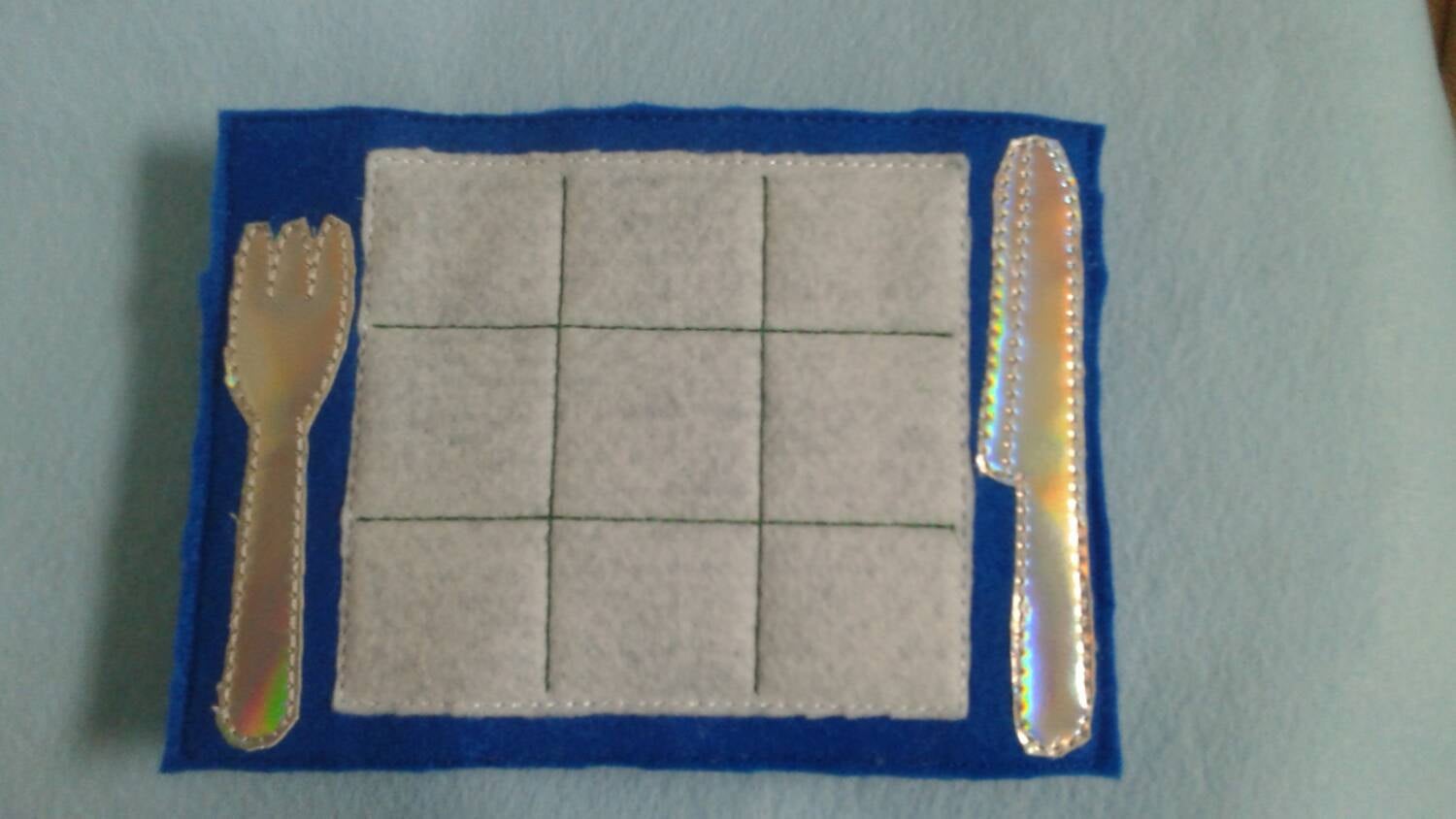 Pancake Tic Tac Toe Game | Felt Breakfast Play Set - Aware House - Linda's Krafty Kreations - 