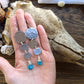 Turquoise Hammered Circle Drop Earrings