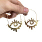 Metal Eye Hoop Earrings