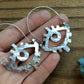 Metal Eye Hoop Earrings