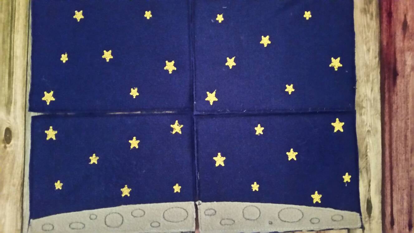 Outer Space Felt Play Set | Solar System Educational Toy-zoom-2