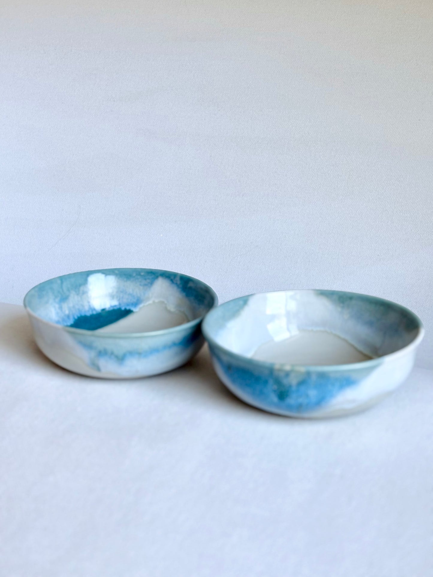 Cascading Peacock Bowls (Set of 2)