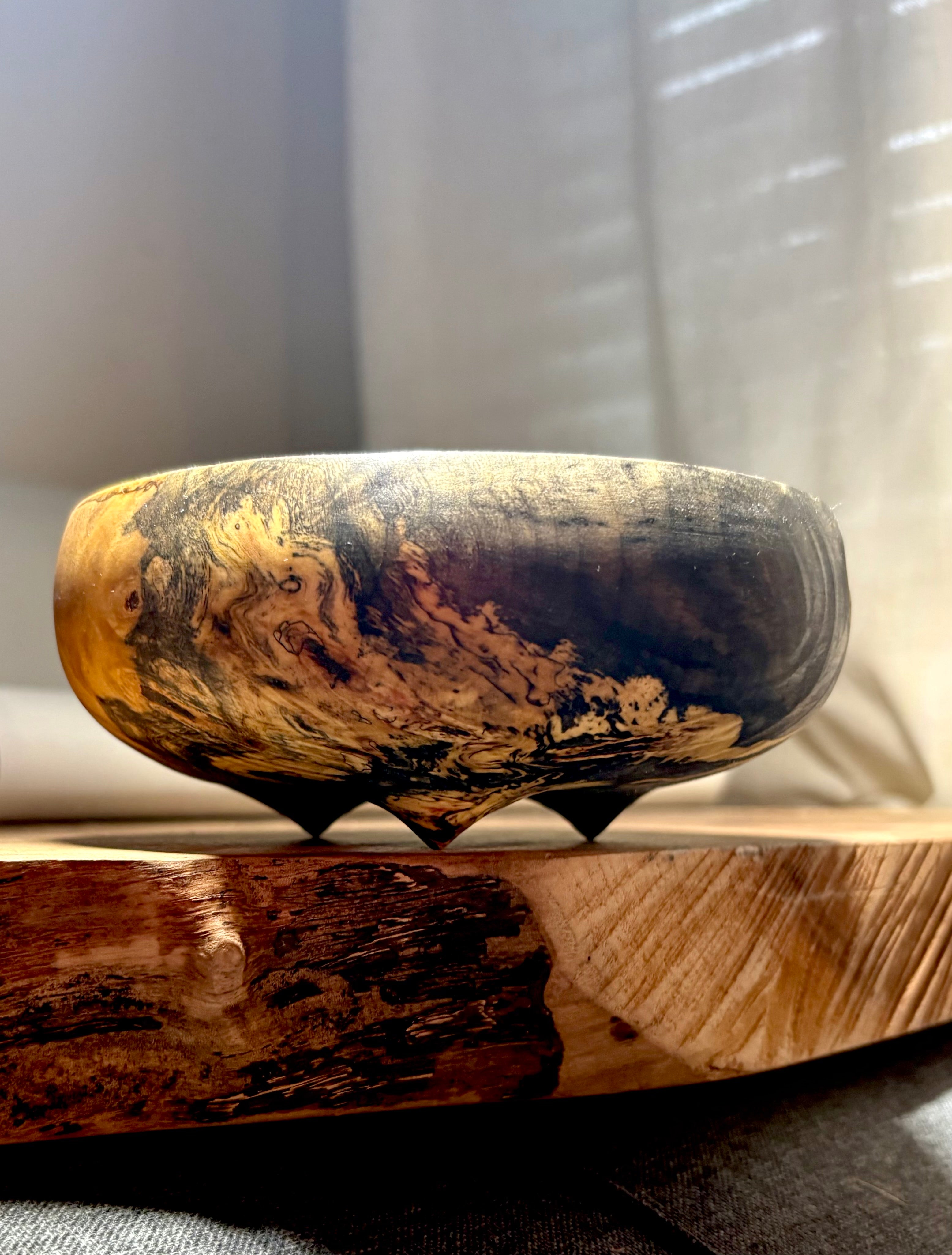 California Buckeye Burl Bowl