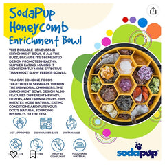 Honeycomb eBowl Deep Slow Feeder Dog Bowl - Aware House