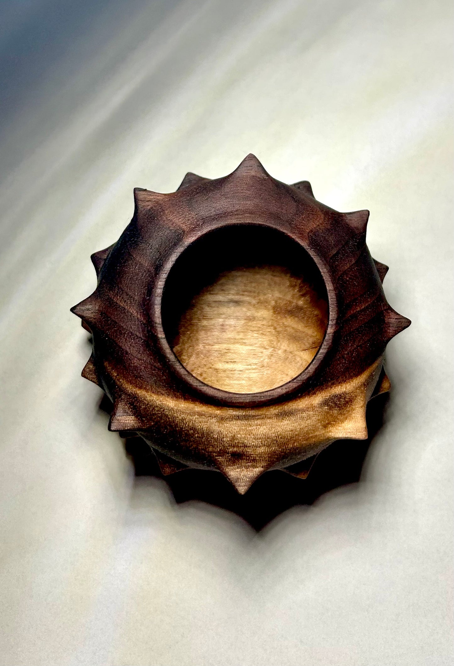 Black Walnut Urchin Hollow Form
