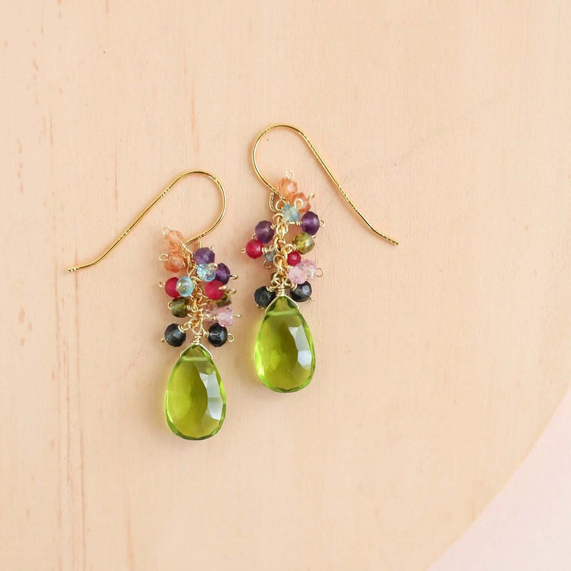 White Chalcedony Bala Earrings-zoom-