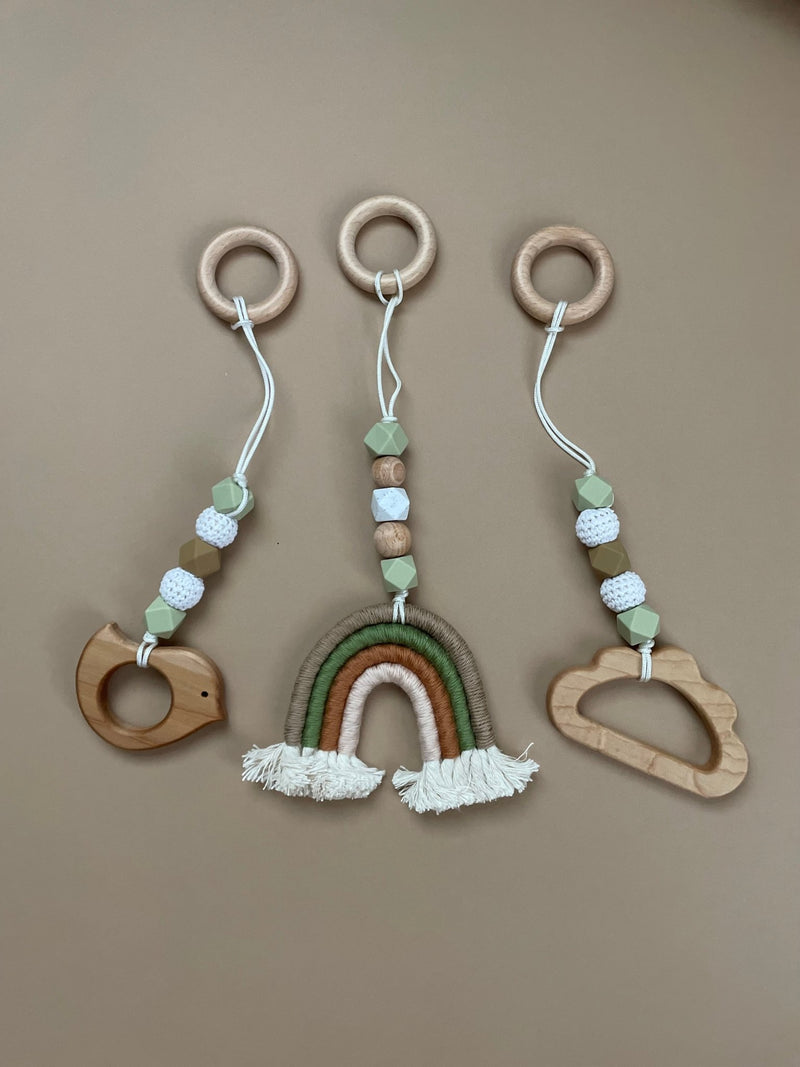 Rainbow Hanging Baby Gym Toys | Cotton & Wooden Activity Toy Set-zoom-