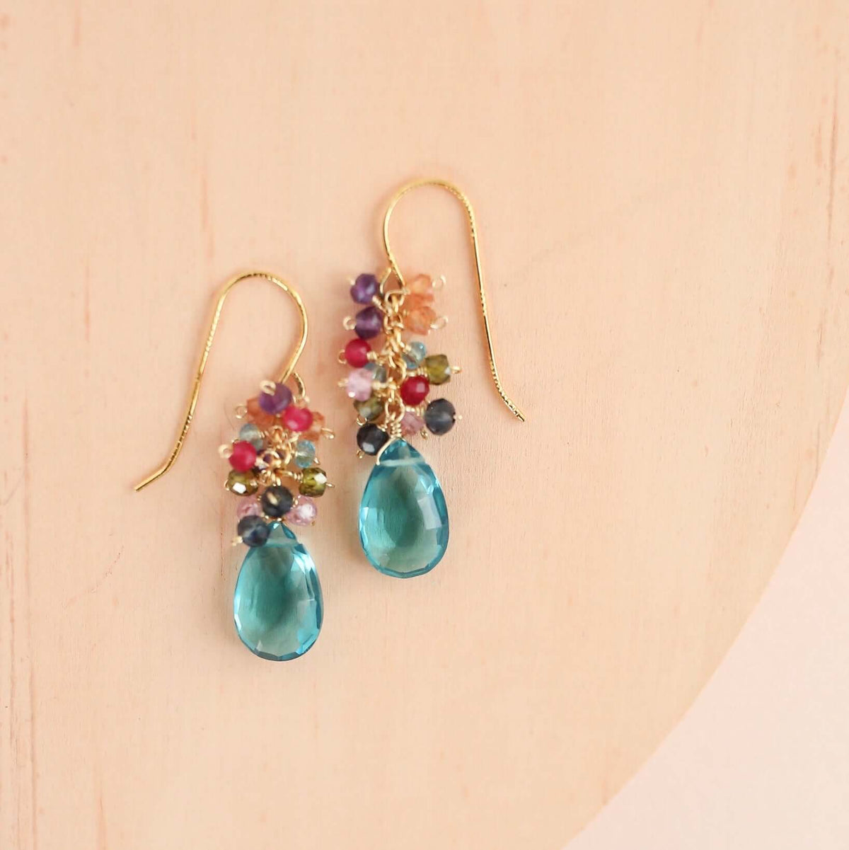 White Chalcedony Bala Earrings-8