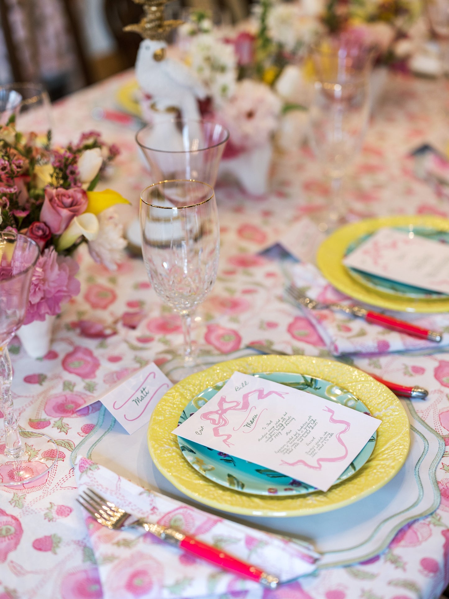 Honeysuckle China Plate Set