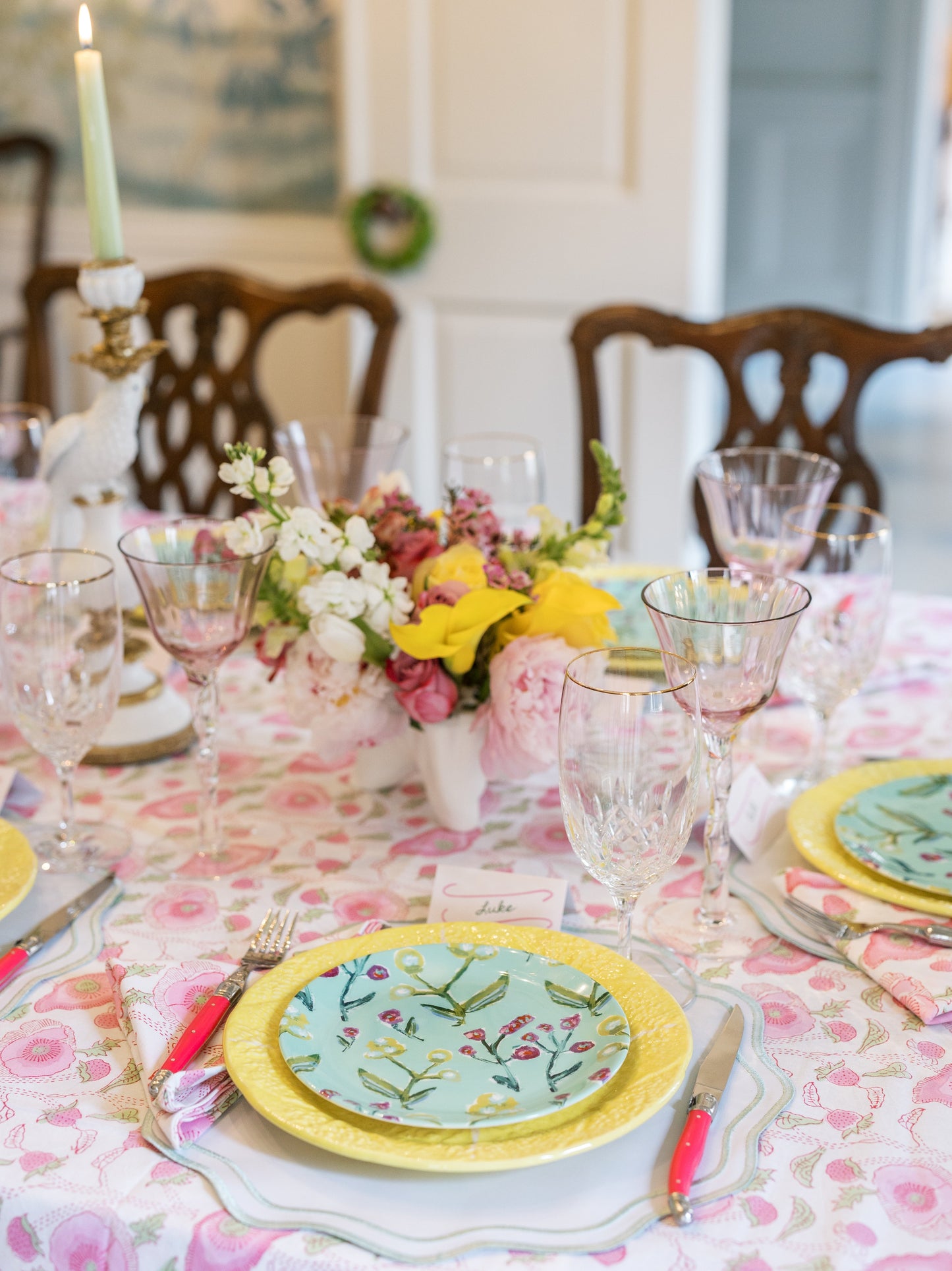 Honeysuckle China Plate Set