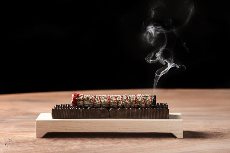 Wooden Incense Holder with Bronze Casting | Limited Edition-zoom-