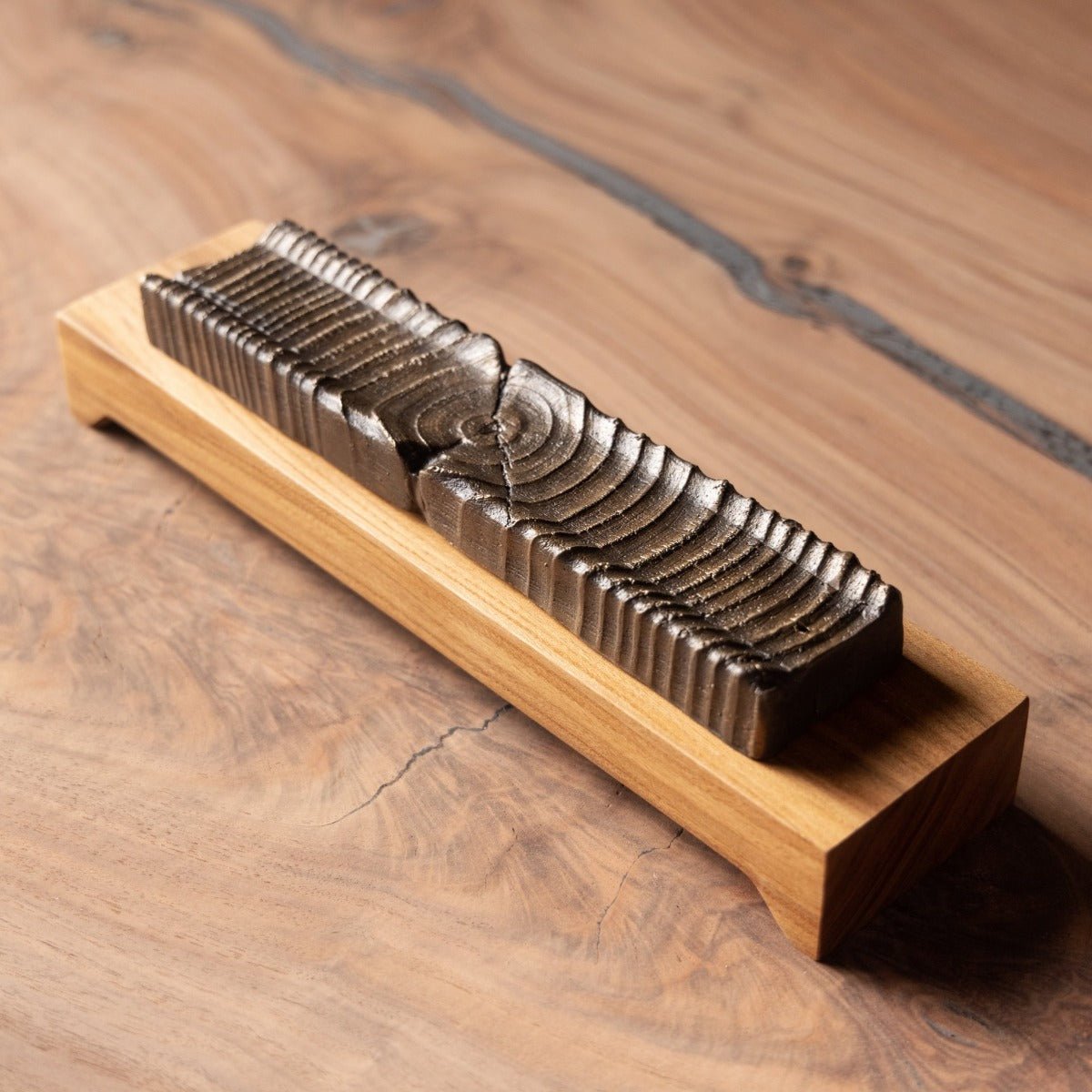 Wooden Incense Holder with Bronze Casting | Limited Edition-zoom-7