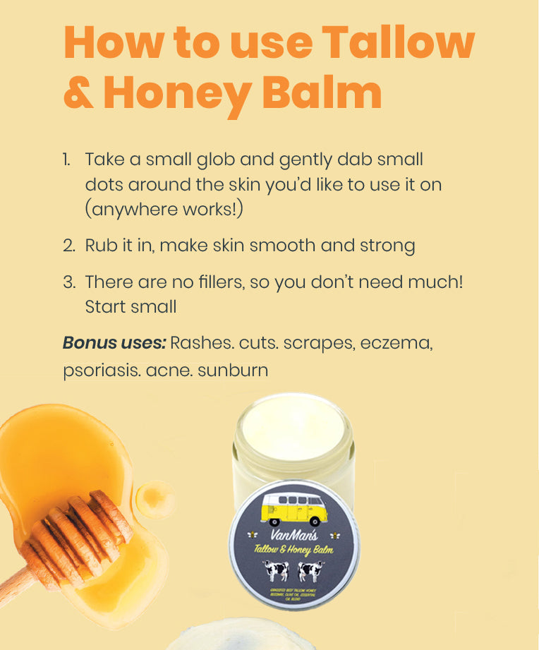 VanMan's Bison Tallow & Honey Balm (No Essential Oils)-zoom-3