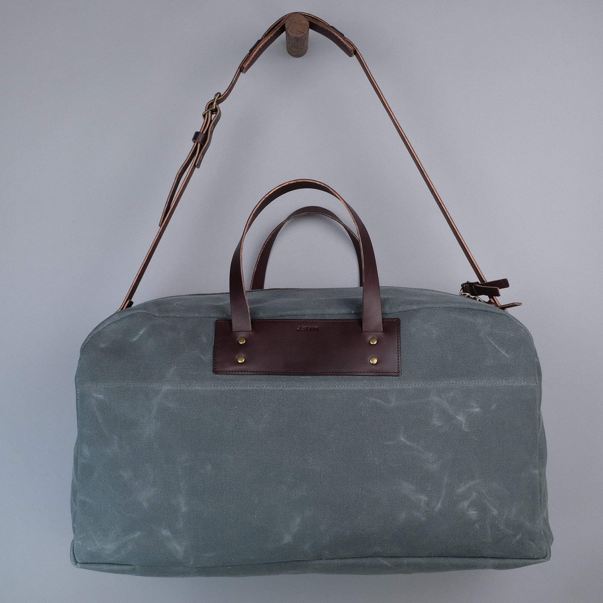 Bryant Large Duffle Bag in Charcoal + Dark Brown-zoom-1