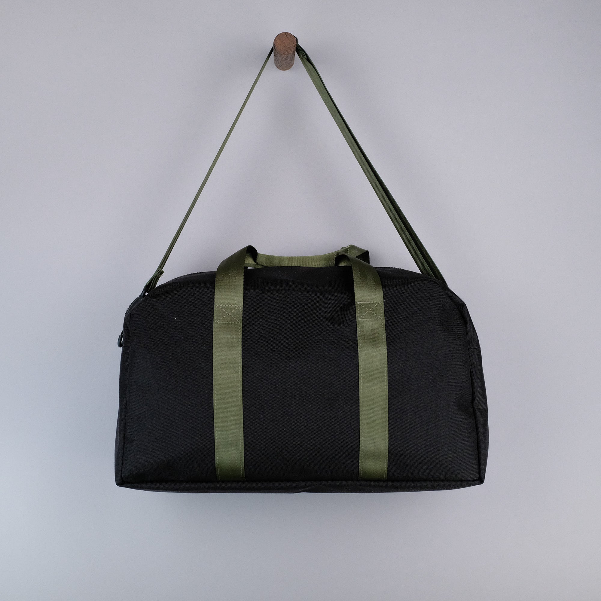 Bryant Medium Duffle Bag in Black + Olive-zoom-3