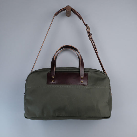 Bryant Medium Duffle Bag in Olive + Dark Brown