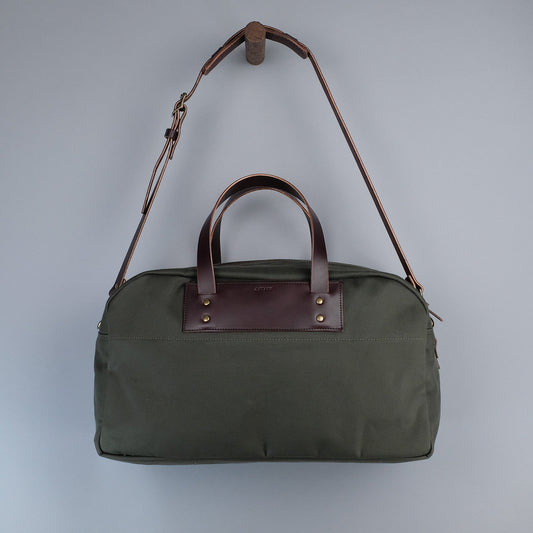 Bryant Medium Duffle Bag in Olive + Dark Brown