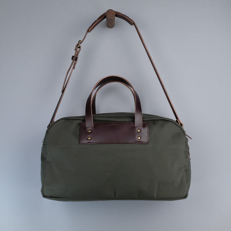 Bryant Medium Duffle Bag in Olive + Dark Brown-zoom-