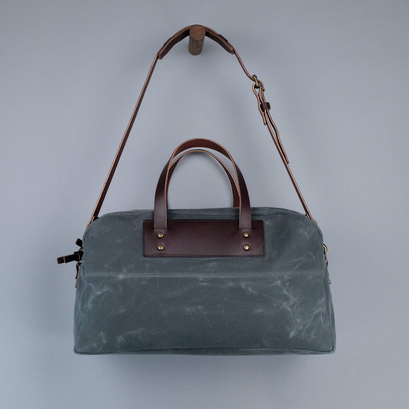 Bryant Medium Duffle Bag in Charcoal + Dark Brown-zoom-