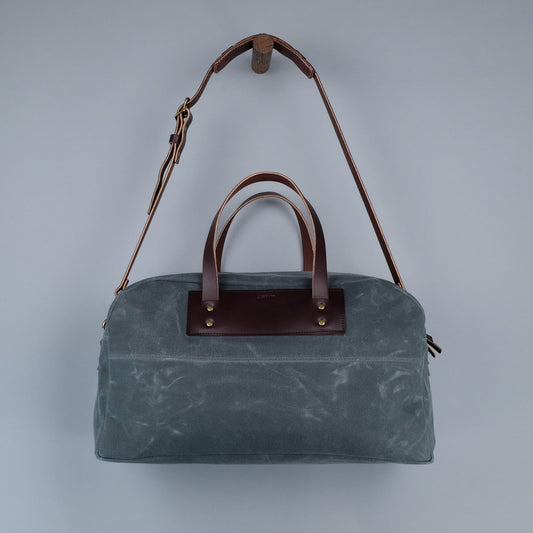 Bryant Medium Duffle Bag in Charcoal + Dark Brown