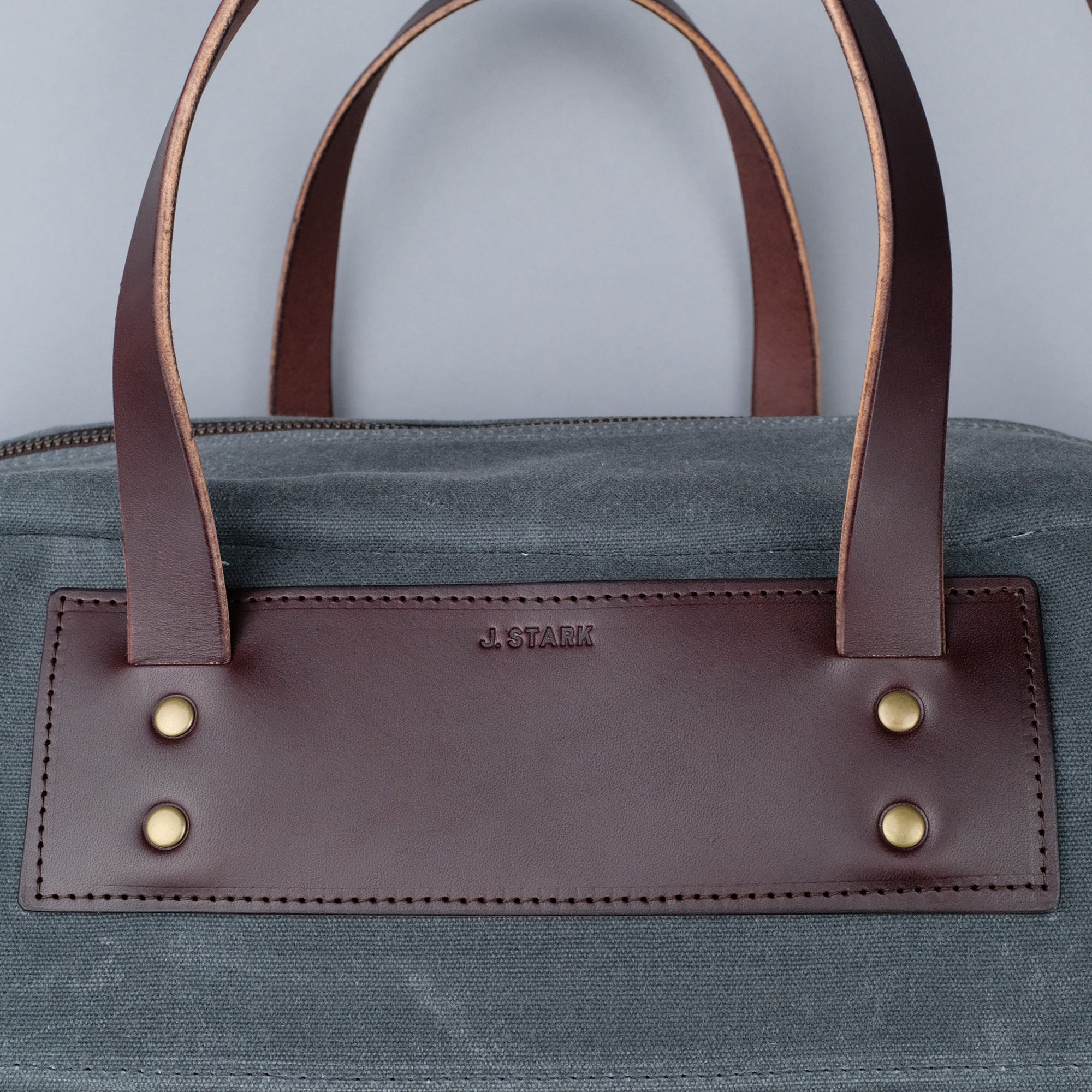 Bryant Medium Duffle Bag in Charcoal + Dark Brown-zoom-3