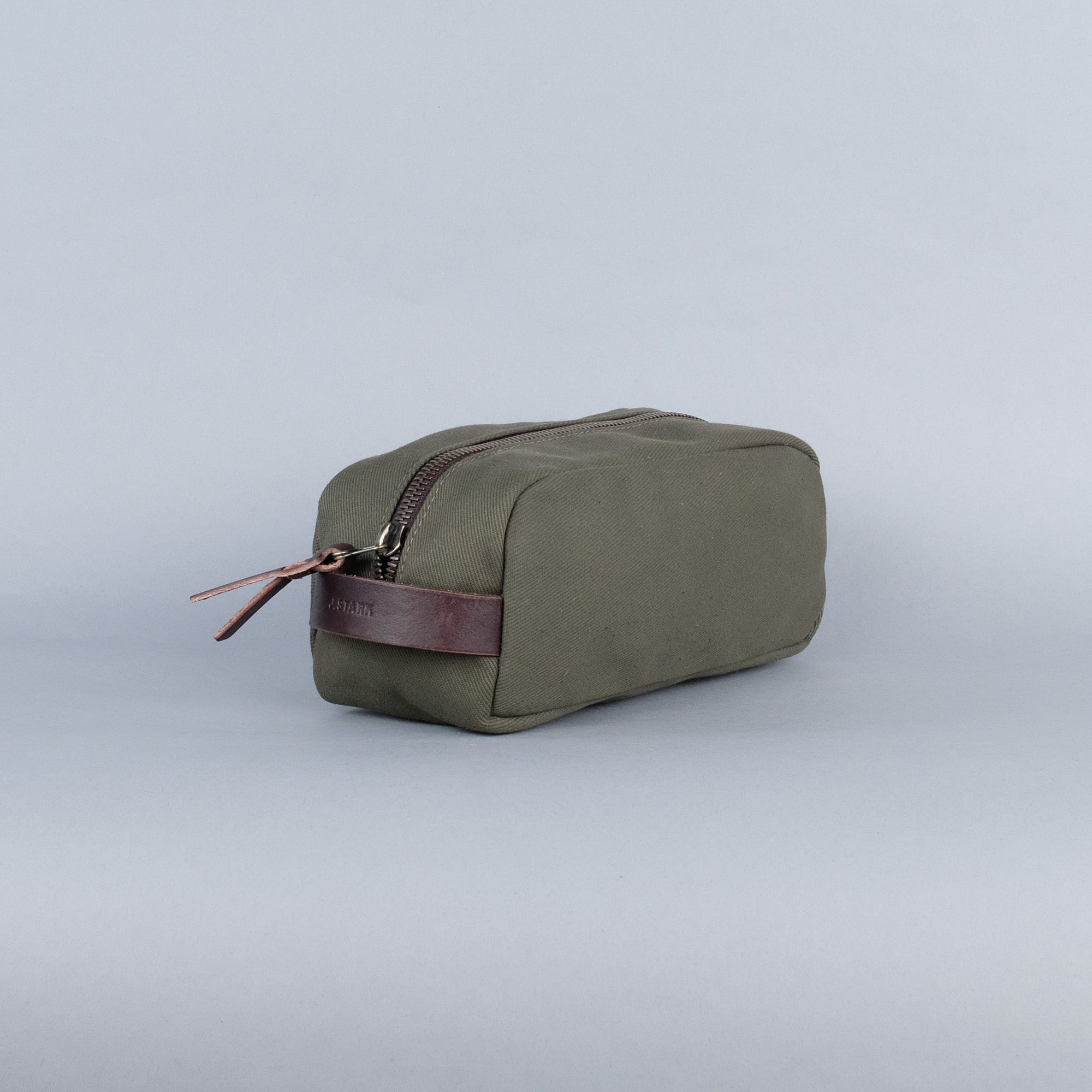 Clark Dopp Kit in Olive + Dark Brown