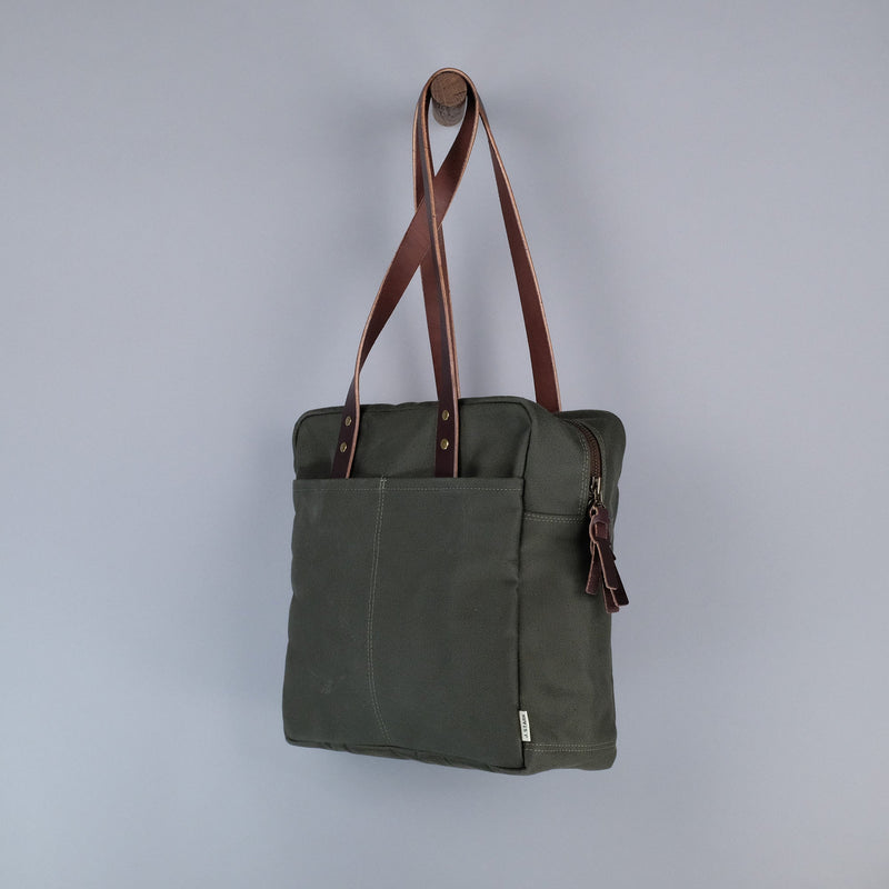 Franklin Zip Tote Bag in Olive-zoom-