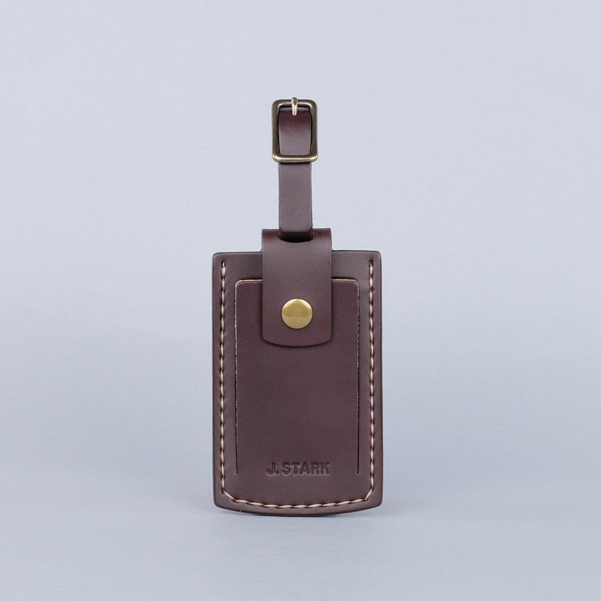 Huron Luggage Tag in Dark Brown