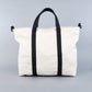 Woodbine Zip Tote Bag in Natural & Black