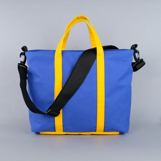 Woodbine Zip Tote Bag in Regatta Blue & Canary Yellow