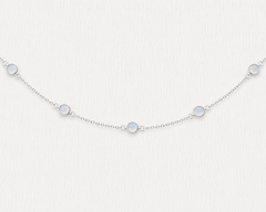 June Birthstone Moonstone Bracelet | Sterling Silver & Gold Gemstone Jewelry - Aware House